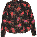 & Other Stories Womens Long Sleeve Blouse Top EU 36 Small Black Floral