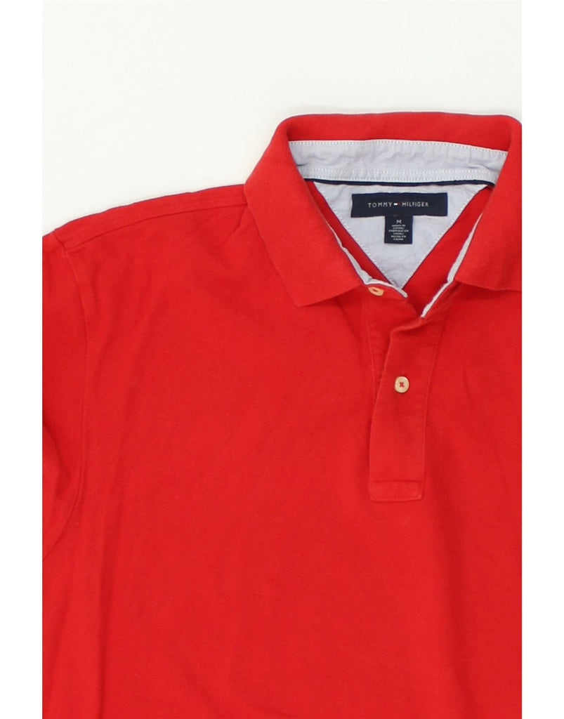 TOMMY HILFIGER Mens Polo Shirt Medium Red Cotton | Vintage Tommy Hilfiger | Thrift | Second-Hand Tommy Hilfiger | Used Clothing | Messina Hembry 