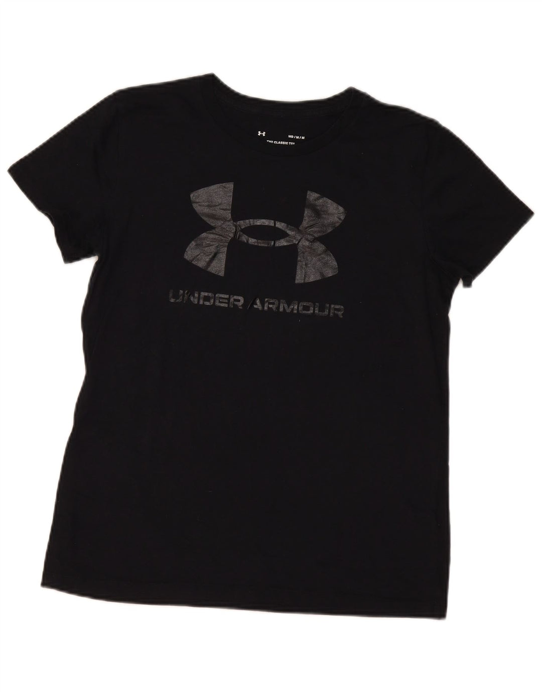 Under Armour Womens Graphic T-Shirt Top UK 14 Medium Black Cotton