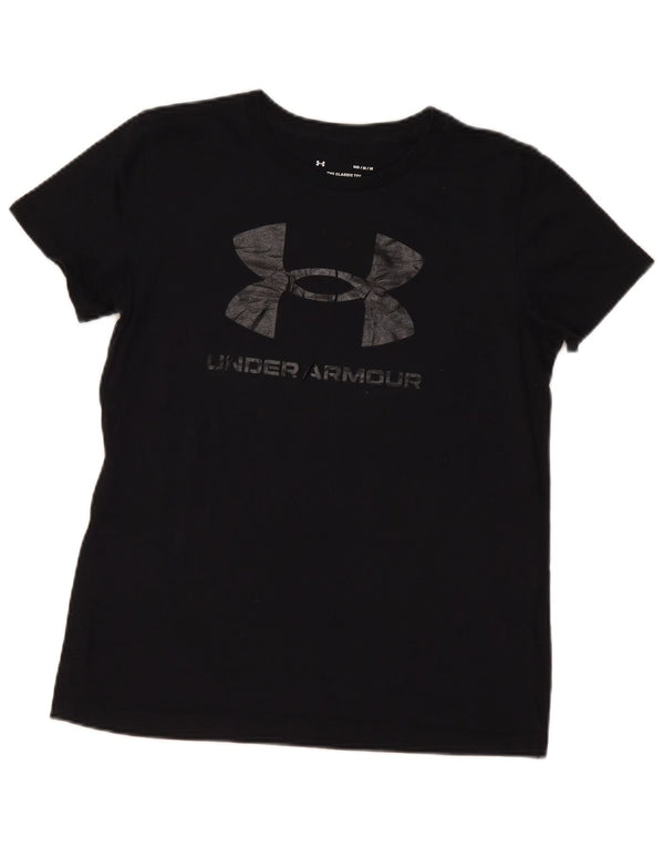 Under Armour Womens Graphic T-Shirt Top UK 14 Medium Black Cotton