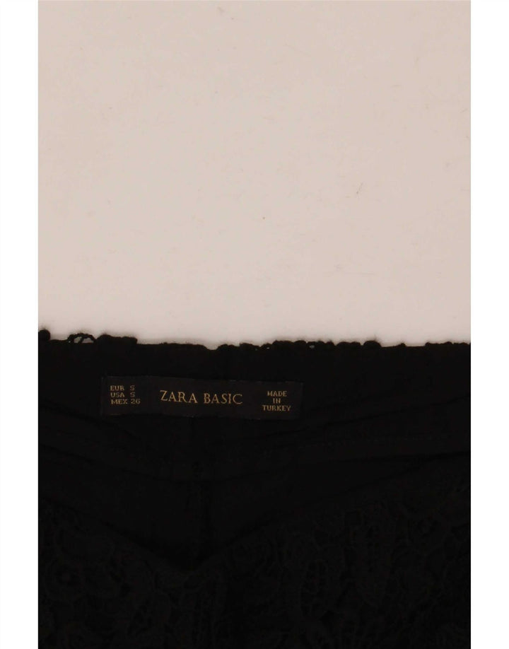 Zara Womens Casual Shorts Small W26 Black Floral