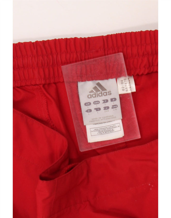 ADIDAS Mens Graphic Bermuda Sport Shorts Large  Red Polyester
