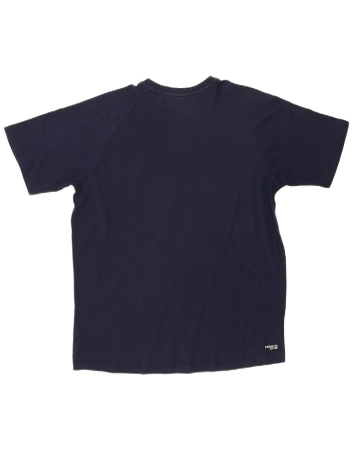 ADIDAS Mens Climalite T-Shirt Top Large Navy Blue Cotton