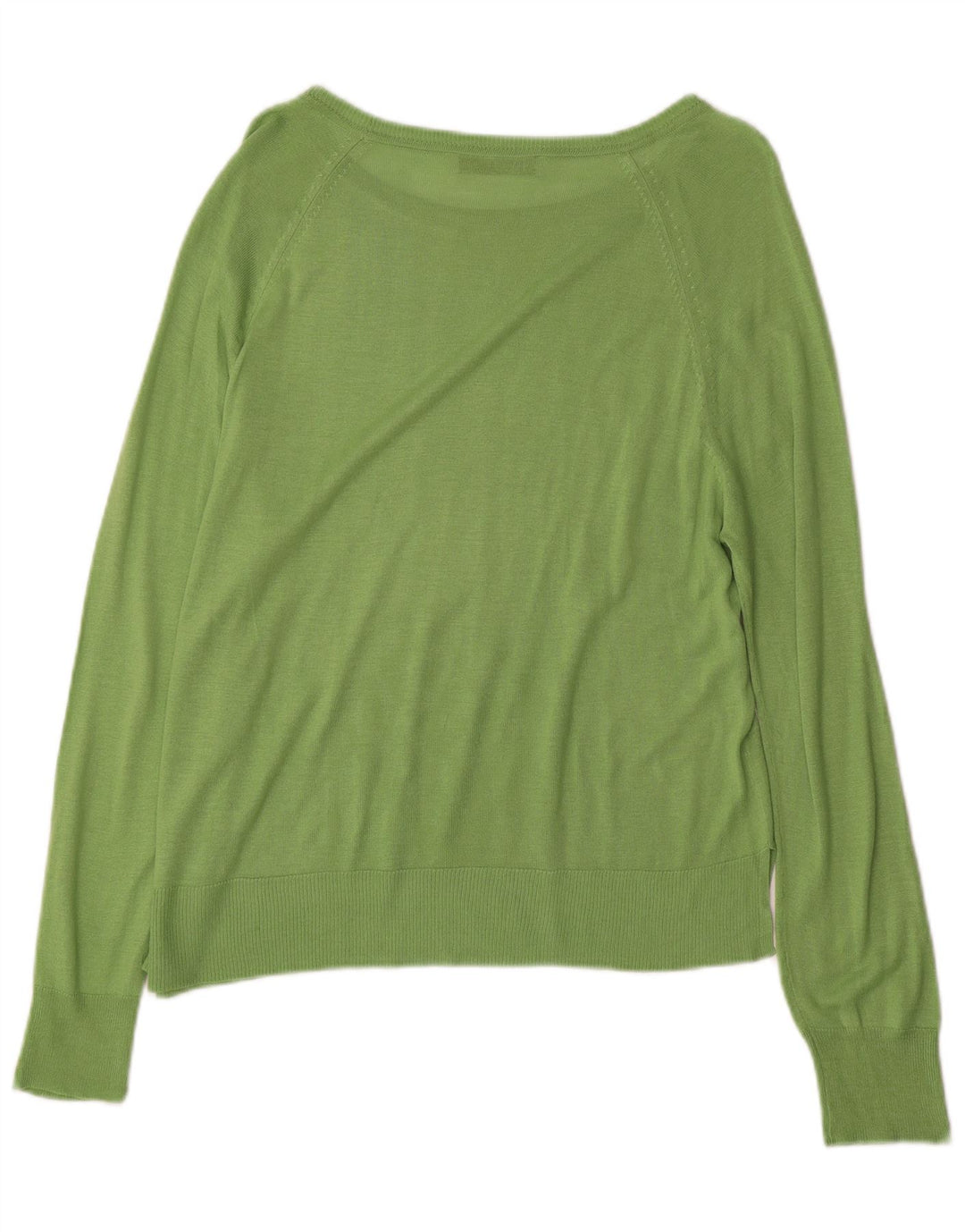Zara Womens Boat Neck Jumper Sweater UK 14 Medium Green