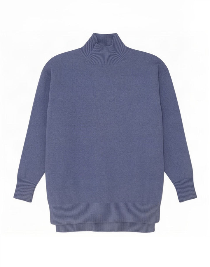 Marks & Spencer Womens Turtle Neck Jumper Sweater UK 10 Small Blue