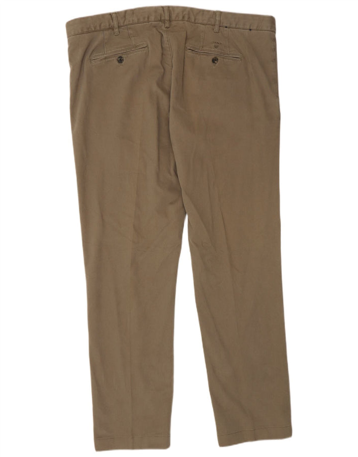 Gant Mens Slim Chino Trousers W40 L32 Khaki