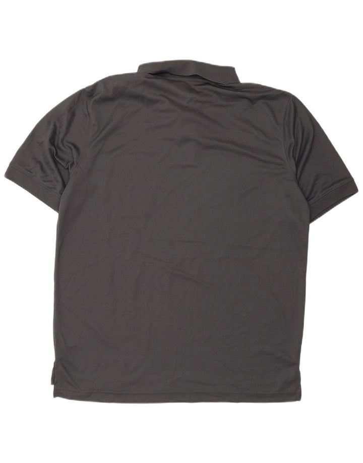 DICKIES Mens Polo Shirt Large Grey Polyester