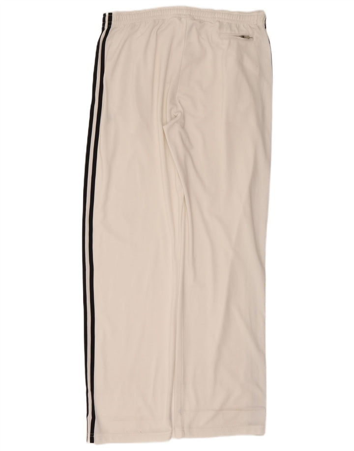 ADIDAS Mens Tracksuit Trousers UK 42/44 Large  Off White Polyester