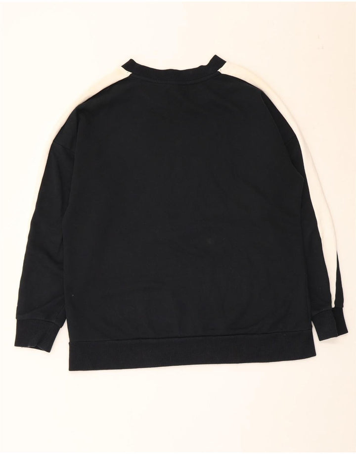 Puma Mens Sweatshirt Jumper Medium Black Colourblock Cotton