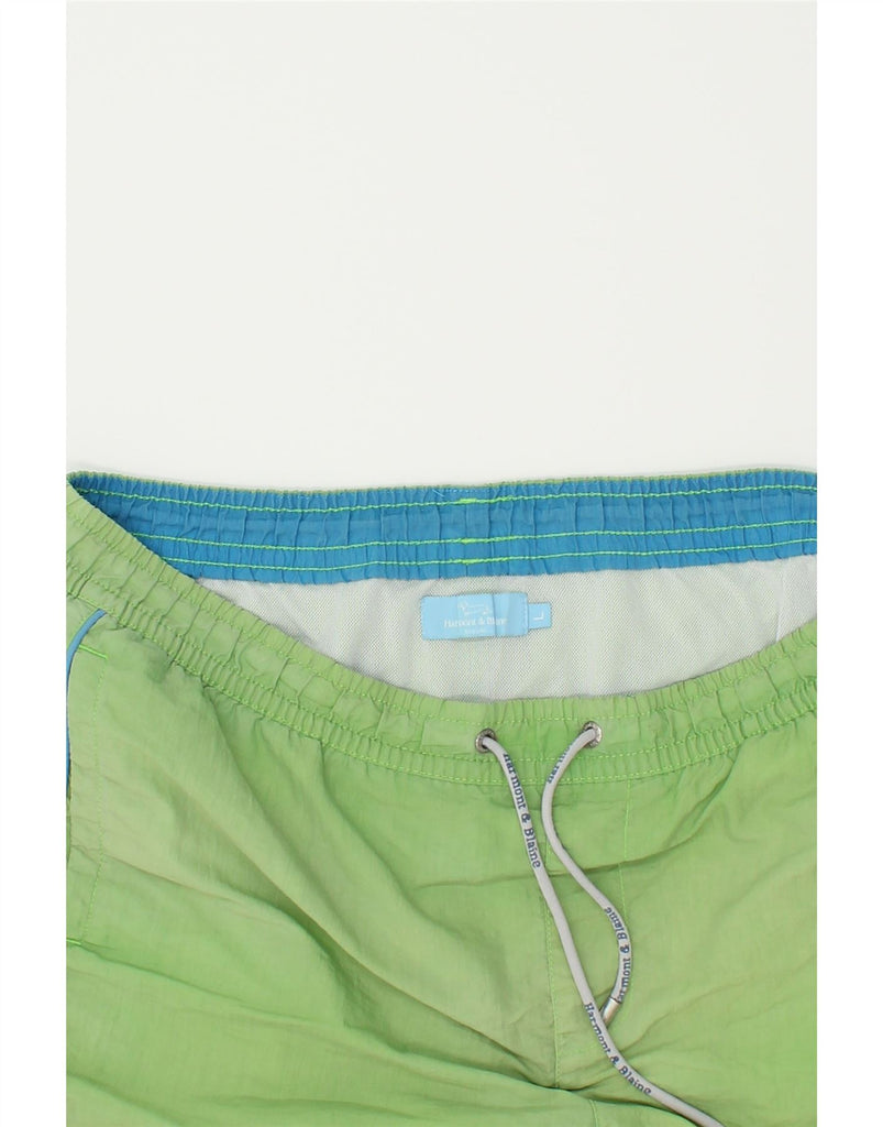 HARMONT & BLAINE Mens Sport Shorts Large Green Polyamide | Vintage Harmont & Blaine | Thrift | Second-Hand Harmont & Blaine | Used Clothing | Messina Hembry 