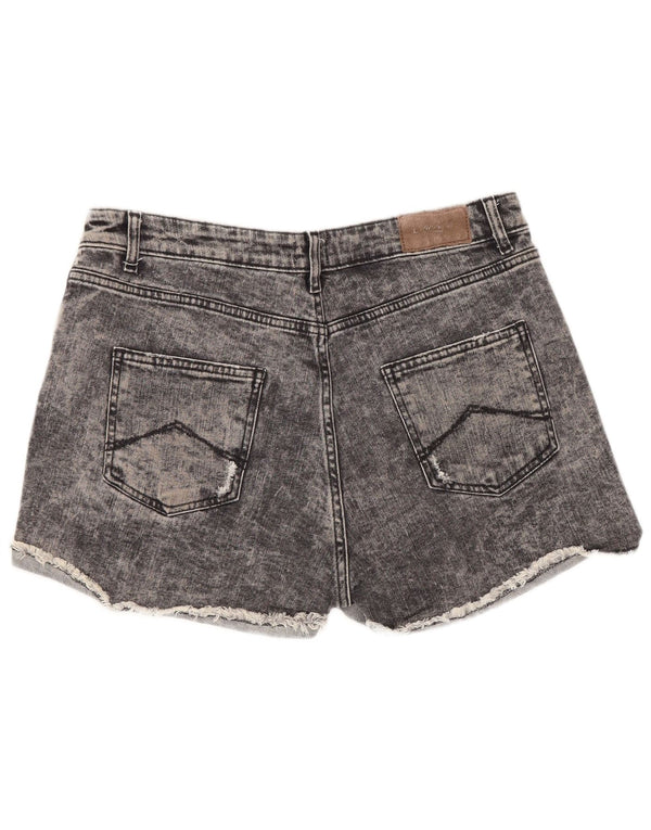 Carrera Womens Acid Wash Denim Hot Pants IT 46 Large W31 Grey Cotton