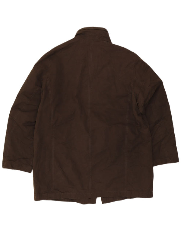 Marks & Spencer Mens Windbreaker Jacket UK 38 Medium Brown Cotton