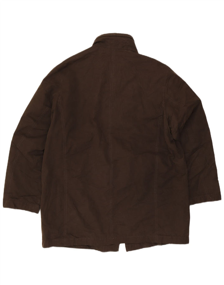 Marks & Spencer Mens Windbreaker Jacket UK 38 Medium Brown Cotton