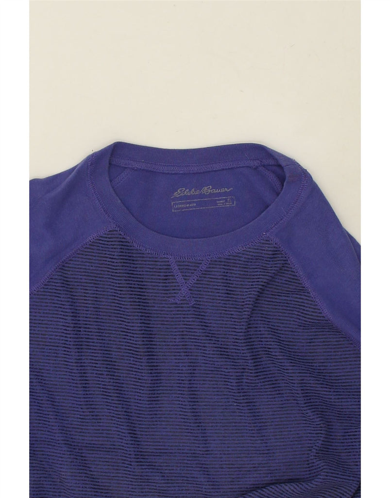 EDDIE BAUER Mens Top Long Sleeve XL Blue Pinstripe Cotton | Vintage Eddie Bauer | Thrift | Second-Hand Eddie Bauer | Used Clothing | Messina Hembry 