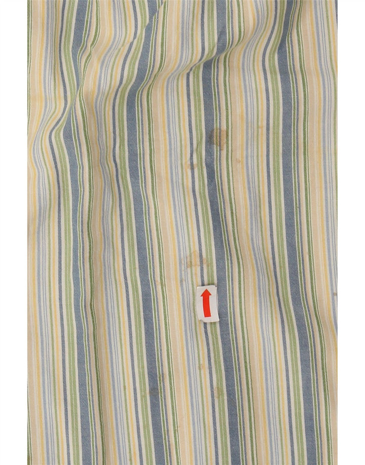 EDDIE BAUER Mens Flannel Shirt Large Multicoloured Striped Cotton
