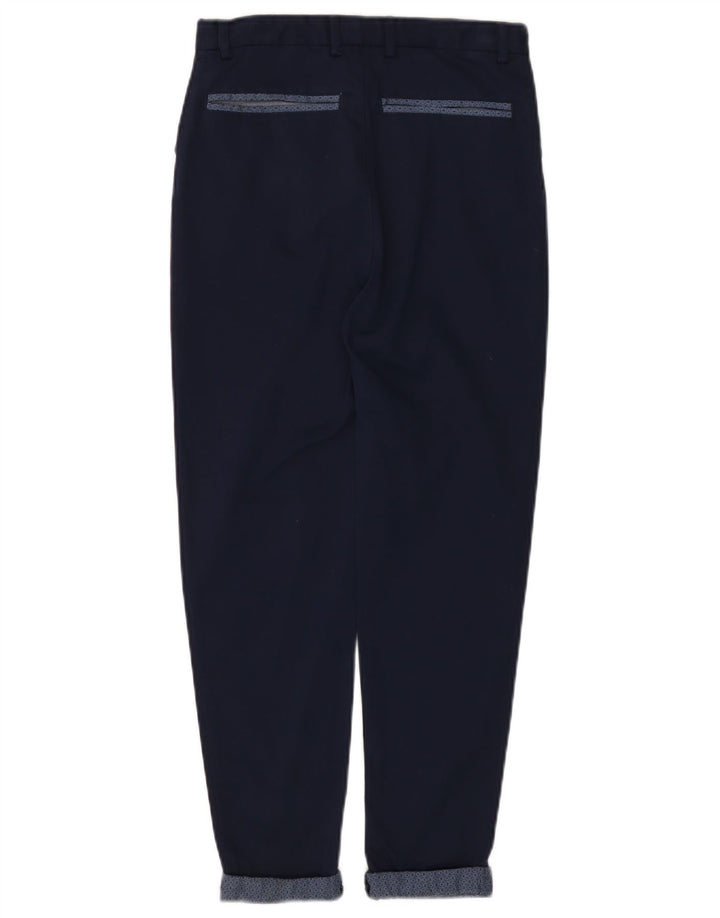 TED BAKER Girls Tapered Chino Trousers 11-12 Years W26 L24 Navy Blue