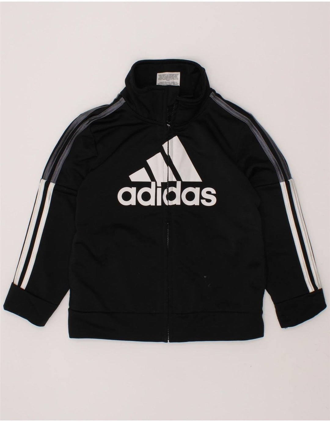 ADIDAS Baby Boys Graphic Tracksuit Top Jacket 18-24 Months Black Polyester Vintage Adidas and Second-Hand Adidas from Messina Hembry 