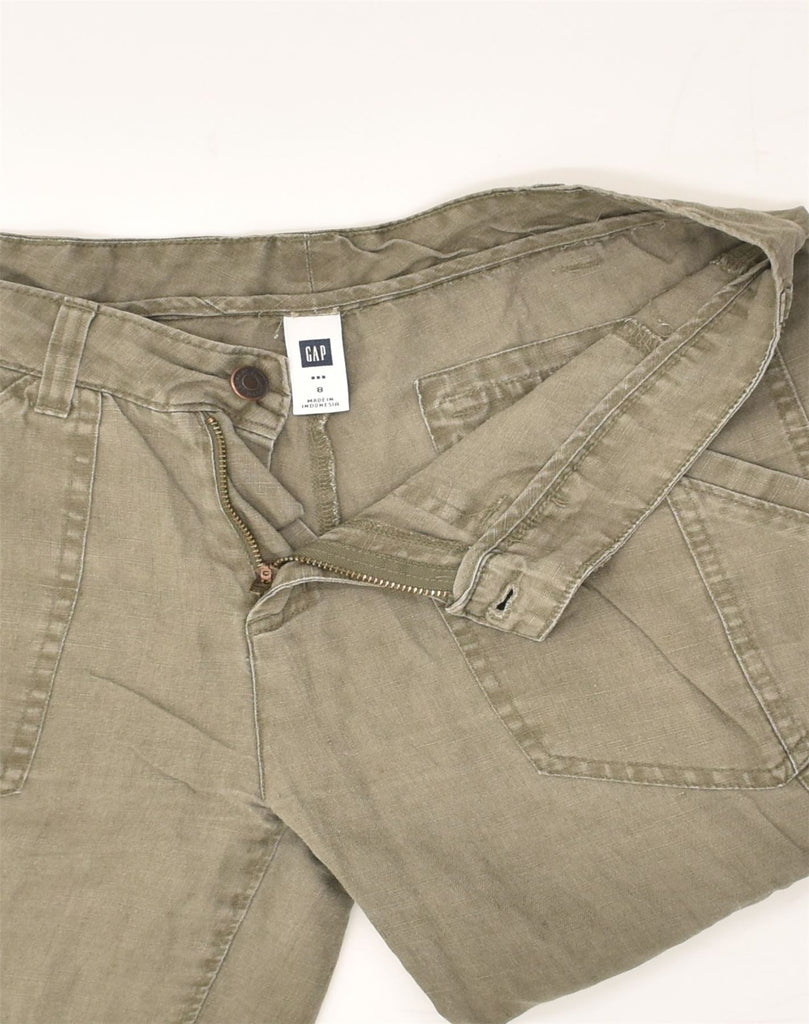 GAP Womens Casual Shorts US 8 Medium W34 Khaki Linen | Vintage Gap | Thrift | Second-Hand Gap | Used Clothing | Messina Hembry 