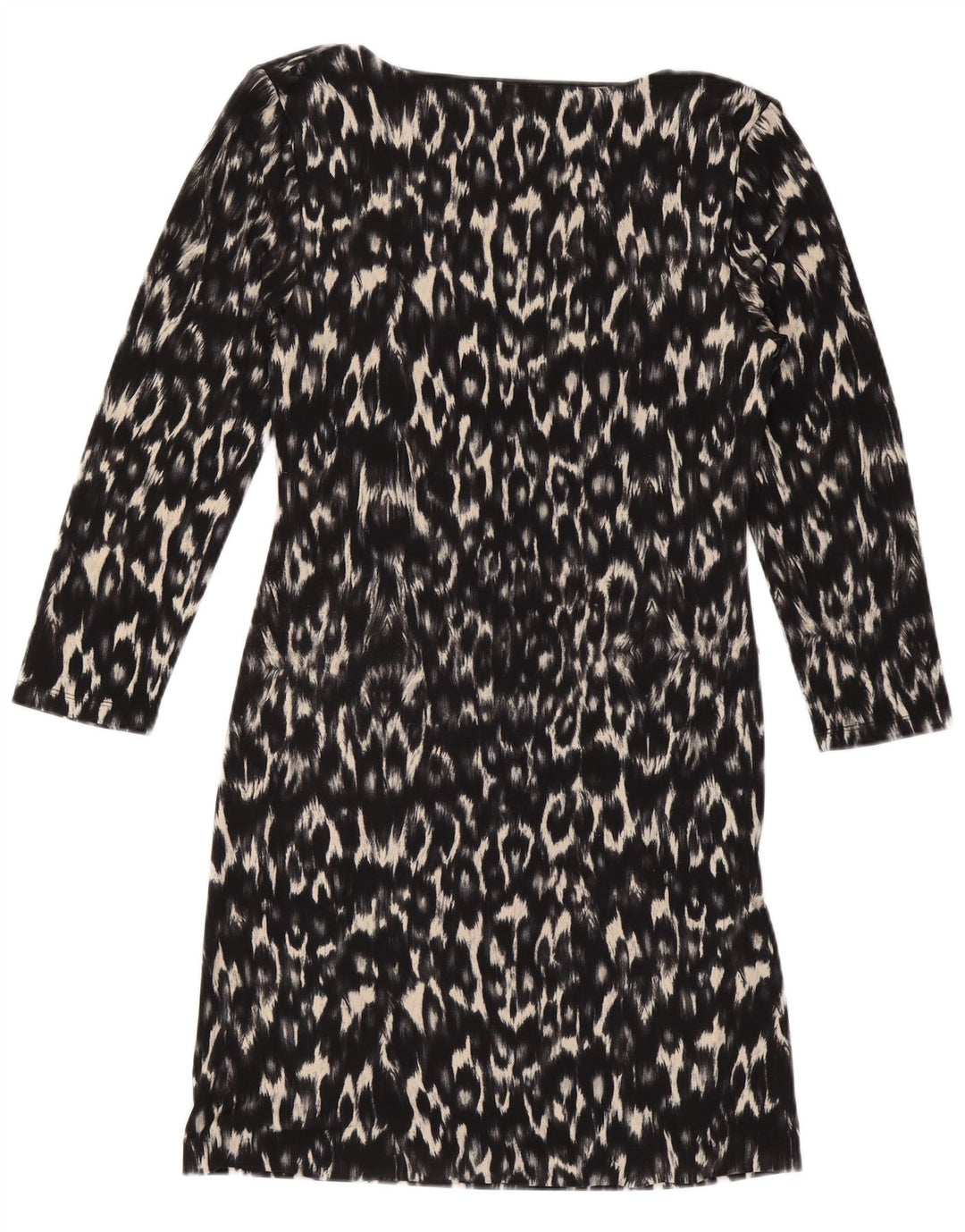 Fenn Wright Manson Womens Sheath Dress UK 14 Large Black Animal Print
