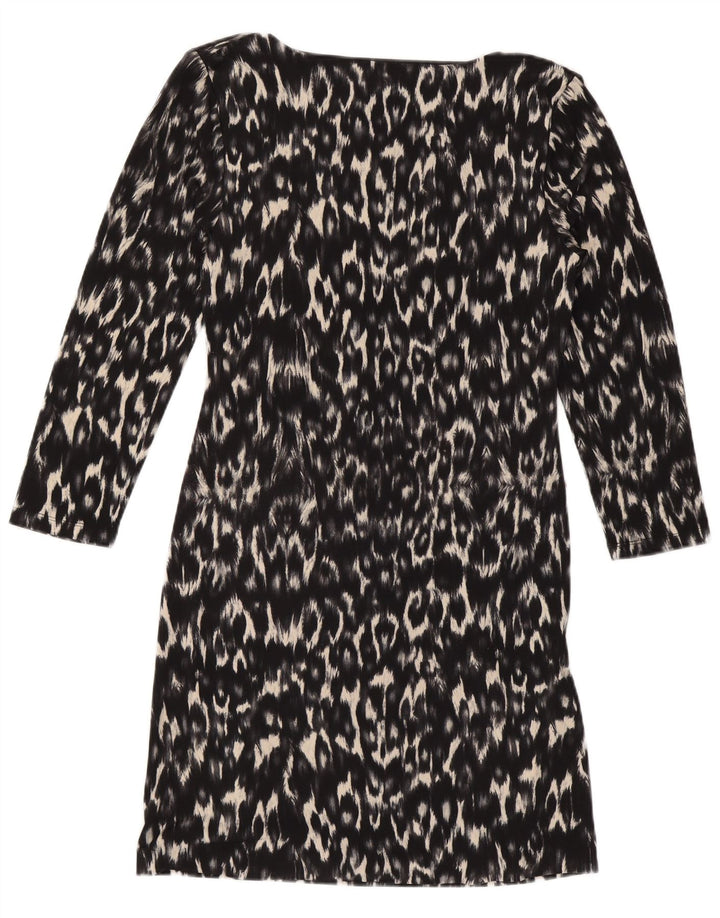 Fenn Wright Manson Womens Sheath Dress UK 14 Large Black Animal Print