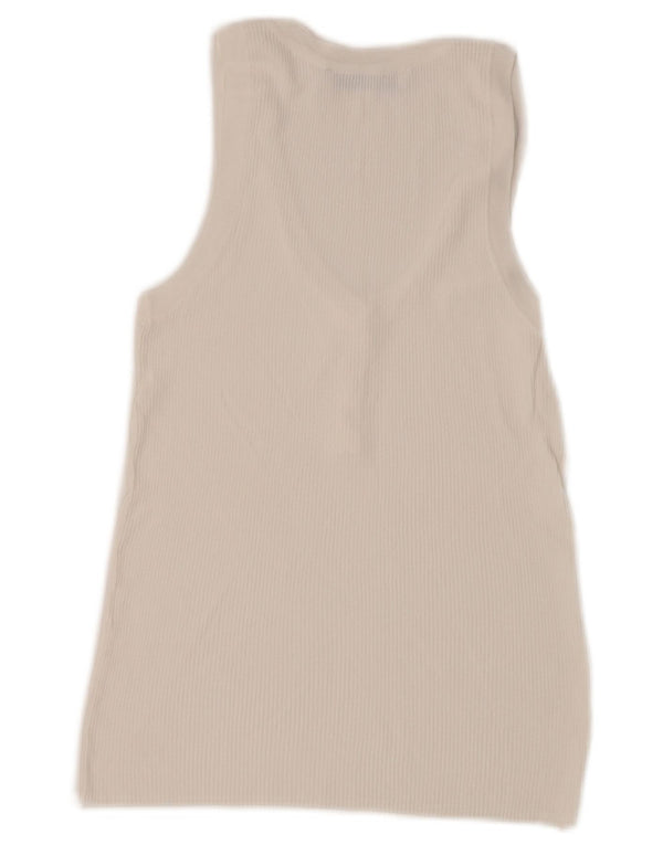 Zara Womens Sleeveless Blouse Top UK 14 Large White
