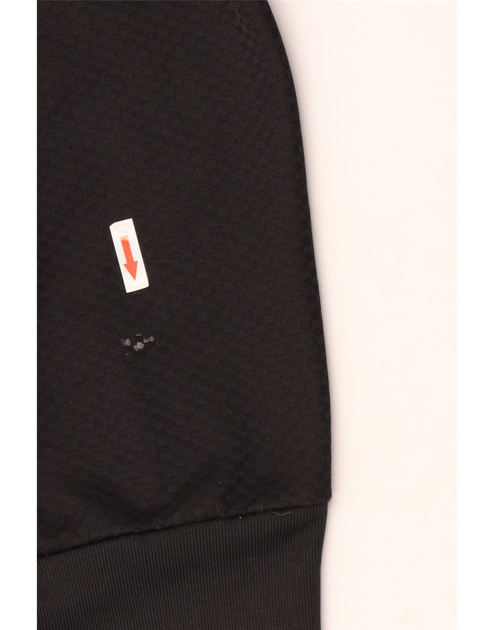 Adidas Womens Graphic Sweatshirt Jumper UK 12 Medium Black Polyester