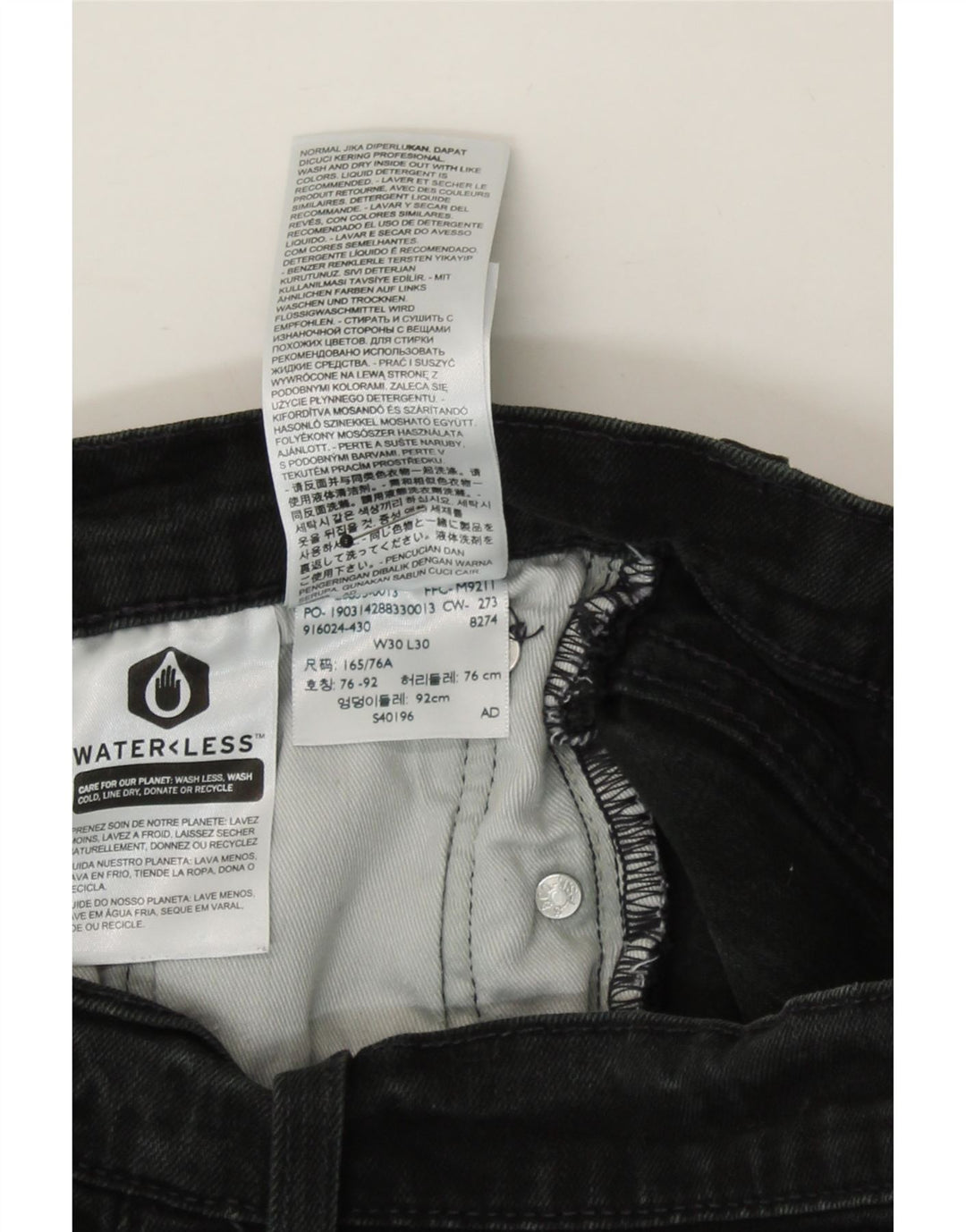 LEVI'S Womens 512 Slim Tapered Jeans W30 L30 Black Cotton Vintage Levi's and Second-Hand Levi's from Messina Hembry 