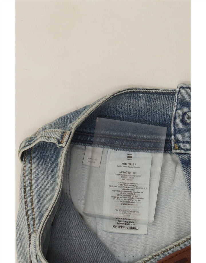 G-Star Mens Bootcut Jeans W27 L30 Blue Cotton