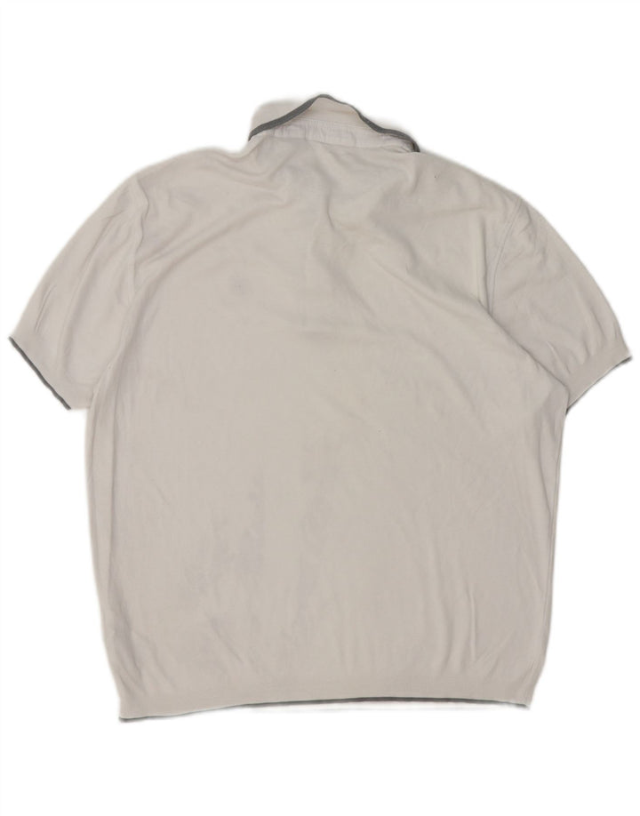 Ted Baker Mens Polo Shirt Size 5 XL White Cotton