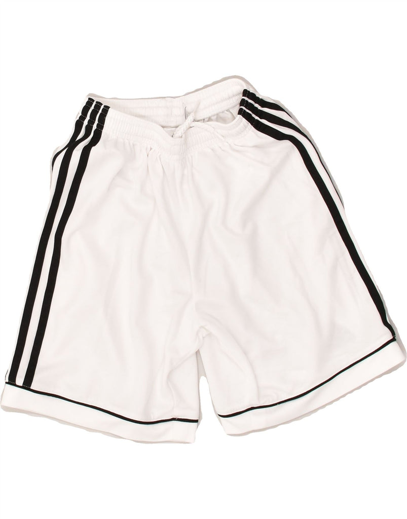 ADIDAS Boys Climalite Sport Shorts 11-12 Years White Polyester | Vintage Adidas | Thrift | Second-Hand Adidas | Used Clothing | Messina Hembry 