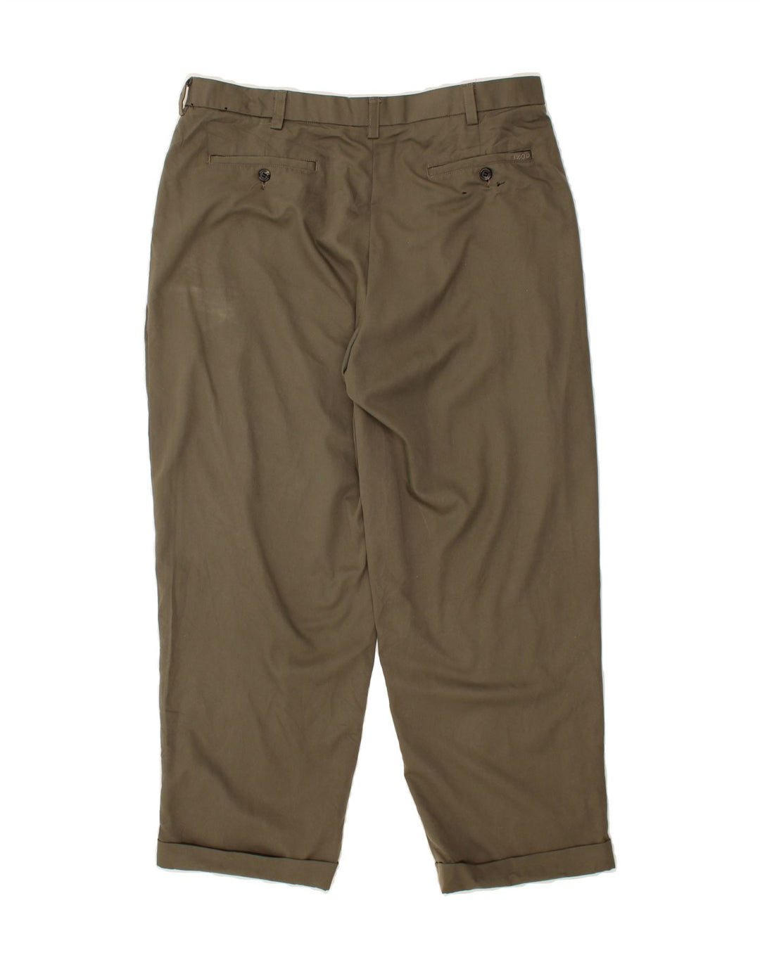 IZOD Mens Pegged Suit Trousers W36 L29 Green Polyester Vintage Izod and Second-Hand Izod from Messina Hembry 
