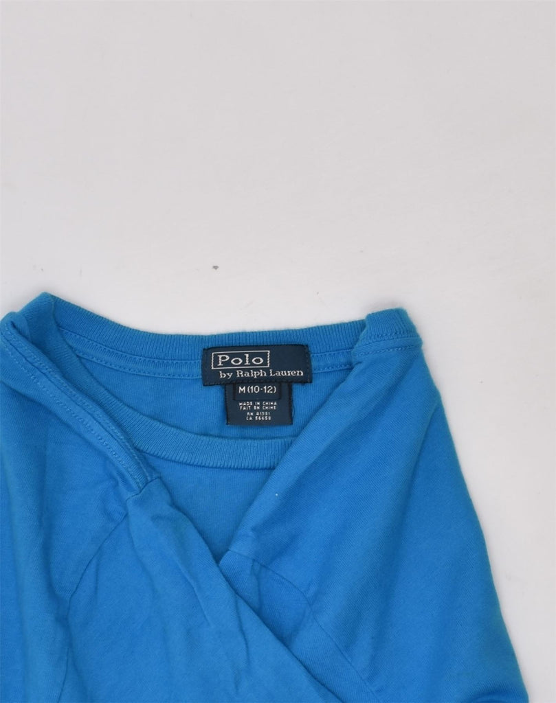 POLO RALPH LAUREN Boys T-Shirt Top 10-11 Years Medium Blue Cotton | Vintage Polo Ralph Lauren | Thrift | Second-Hand Polo Ralph Lauren | Used Clothing | Messina Hembry 