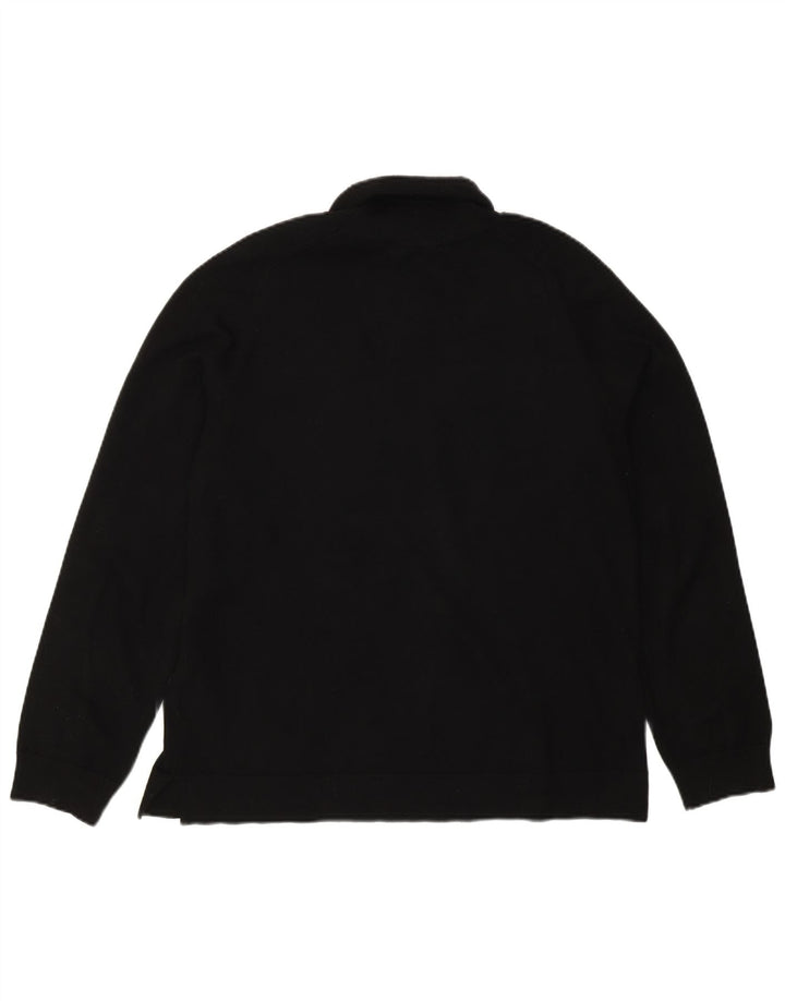 DKNY Womens Graphic Roll Neck Jumper Sweater UK 14 Medium Black Viscose