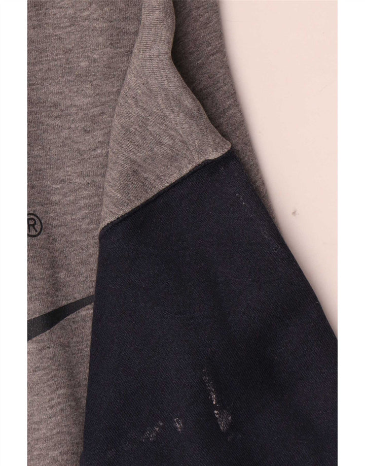 Nike Mens Graphic Sweatshirt Jumper Medium Grey Colourblock Cotton