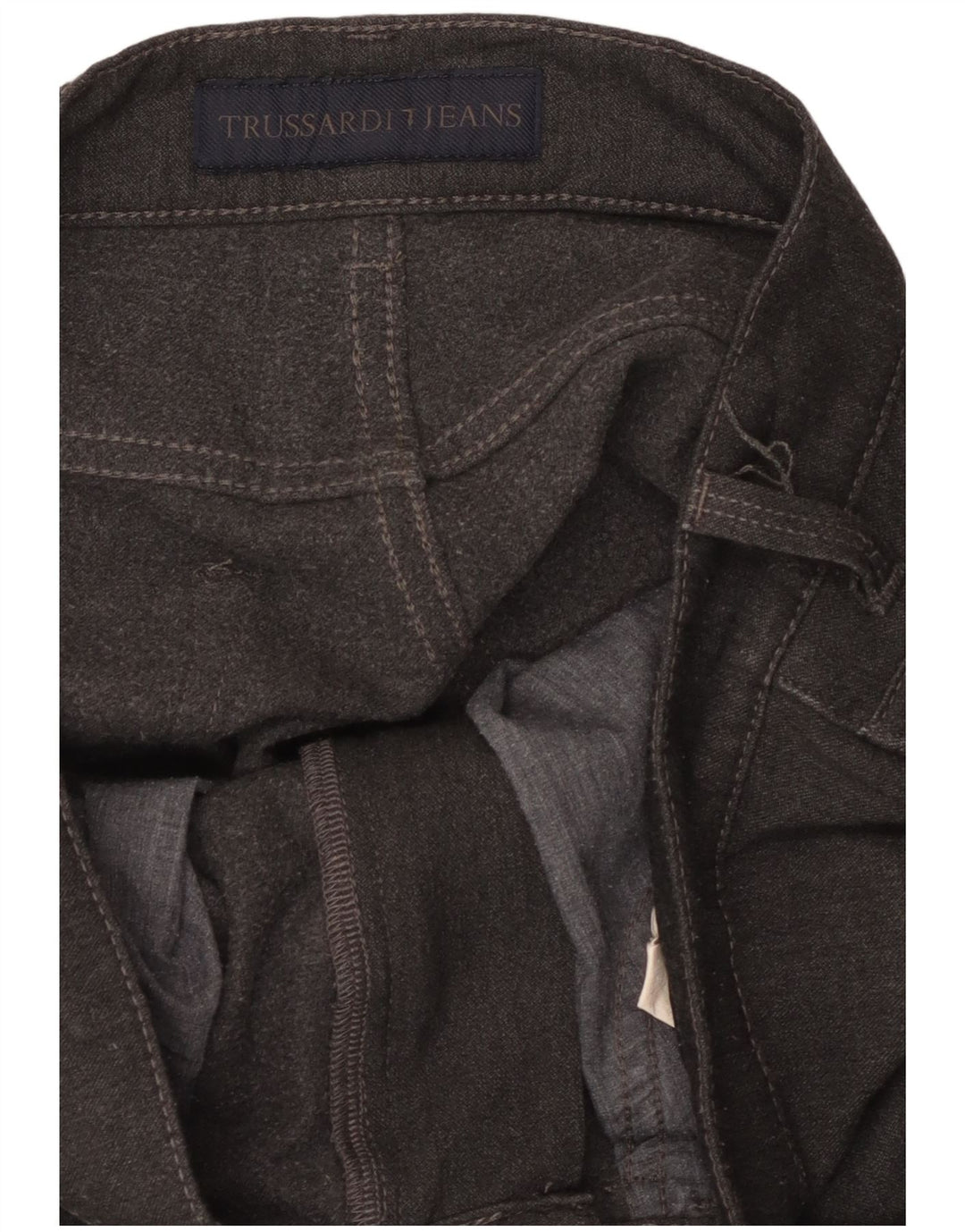 Trussardi Mens Straight Casual Trousers W32 L29 Grey