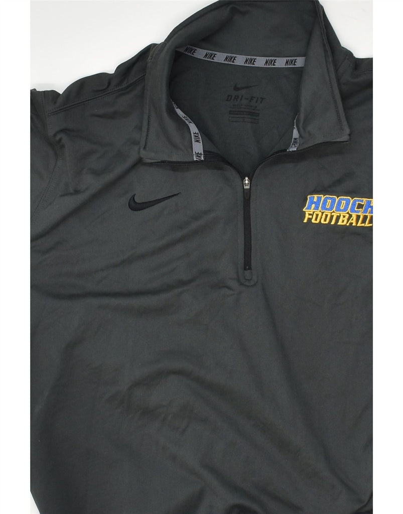 NIKE Mens Hooch Football Zip Neck Pullover Tracksuit Top Large Grey | Vintage Nike | Thrift | Second-Hand Nike | Used Clothing | Messina Hembry 