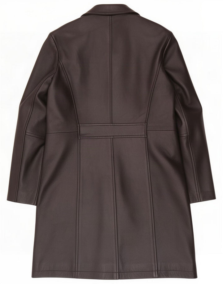 Sardar Womens Leather Coat UK 12 Medium Black
