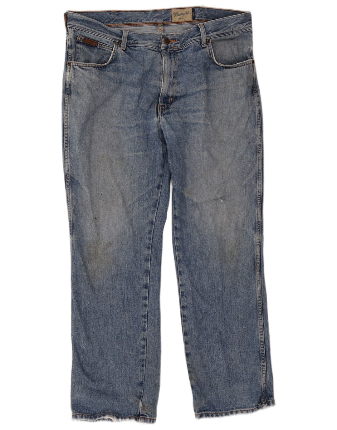 Wrangler Mens Texas Straight Jeans W38 L30 Blue Cotton