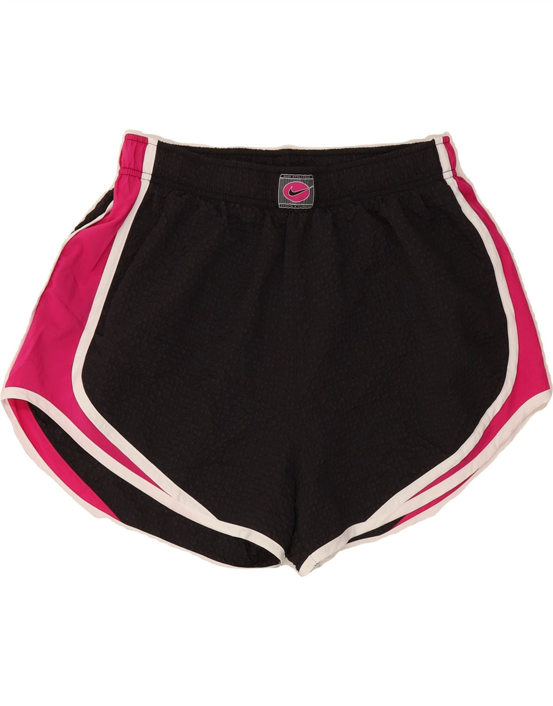 NIKE Womens Sport Shorts UK 16 Large  Black Colourblock Vintage Nike and Second-Hand Nike from Messina Hembry 