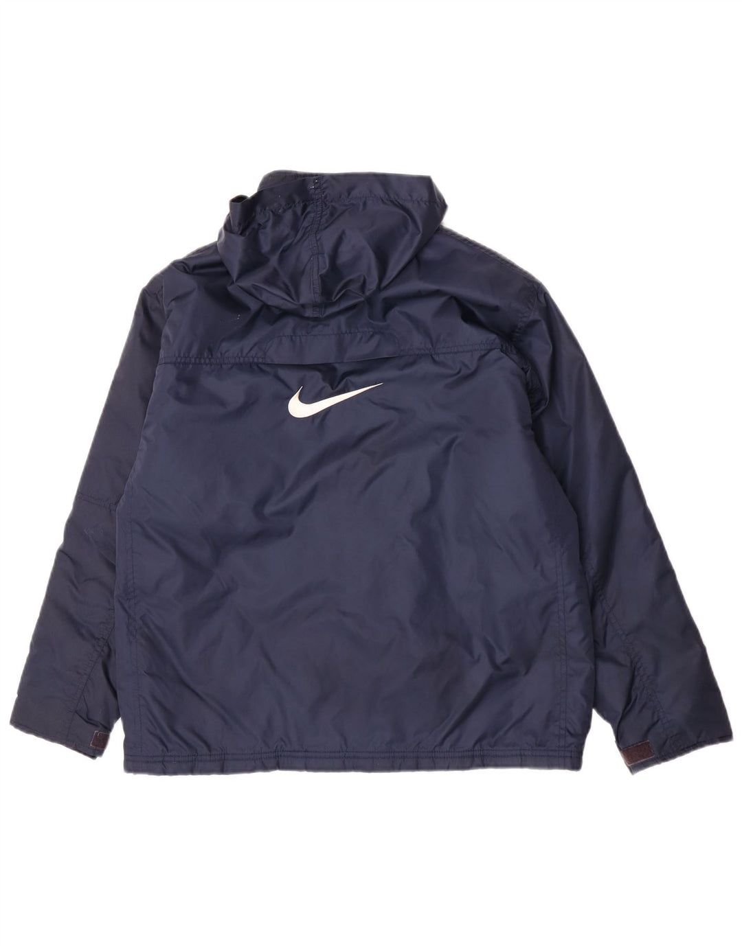 Nike Boys Graphic Hooded Windbreaker Jacket 12-13 Years Large Navy Blue