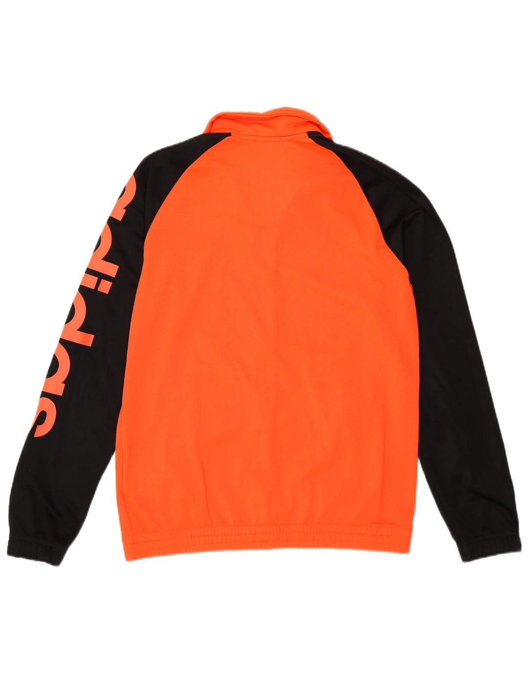 Adidas Boys Graphic Tracksuit Top Jacket 13-14 Years Orange Colourblock