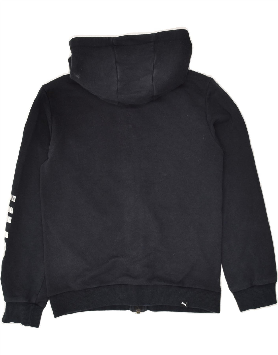 PUMA Boys Graphic Zip Hoodie Sweater 9-10 Years Black Cotton | Vintage Puma | Thrift | Second-Hand Puma | Used Clothing | Messina Hembry 
