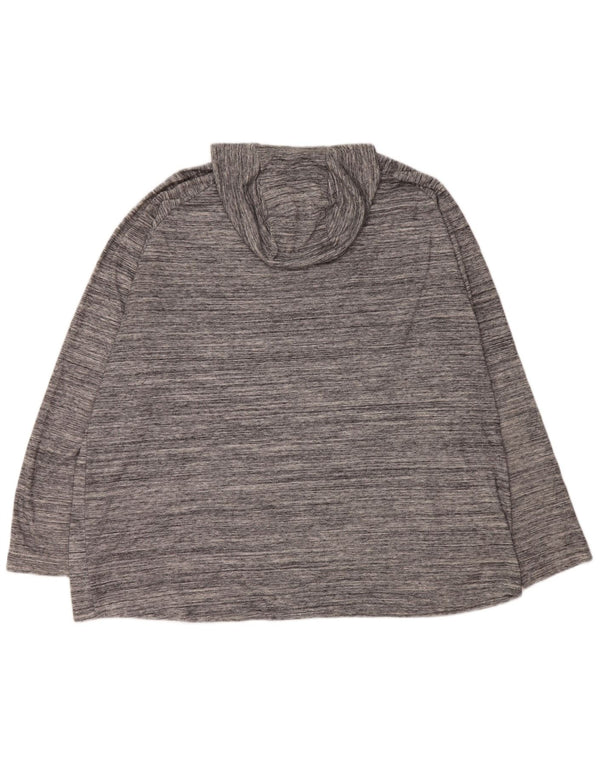 Russell Athletic Mens Hoodie Jumper 3XL Grey Flecked Polyester