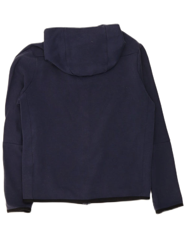 Nike Boys Zip Hoodie Sweater 13-14 Years XL Navy Blue Cotton
