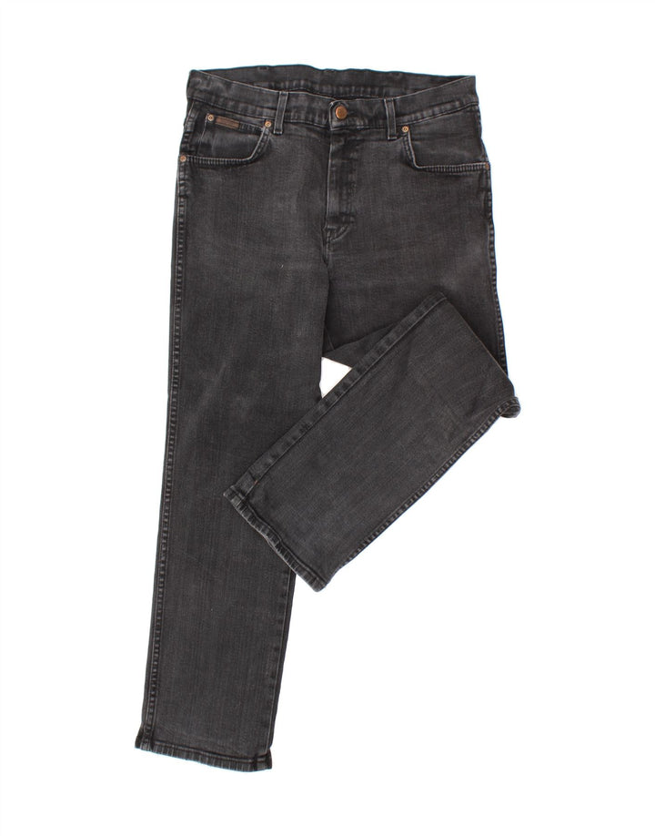WRANGLER Womens Straight Jeans W34 L29 Black Vintage Wrangler and Second-Hand Wrangler from Messina Hembry 