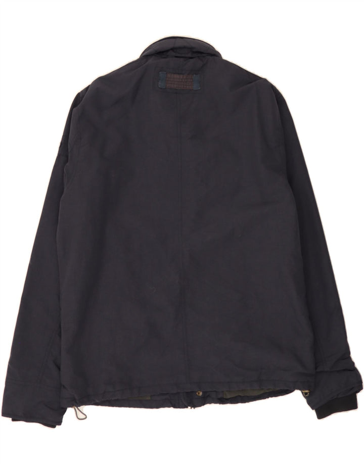 FAT FACE Mens Windbreaker Jacket UK 38 Medium Navy Blue Nylon Vintage Fat Face and Second-Hand Fat Face from Messina Hembry 