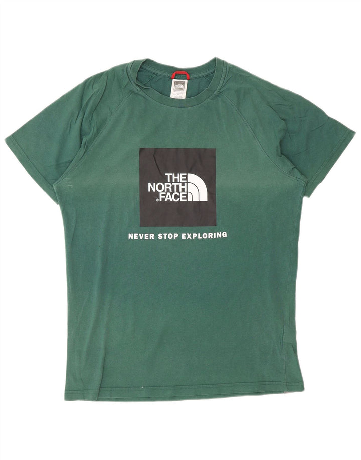 THE NORTH FACE Mens Graphic T-Shirt Top Medium Green Cotton