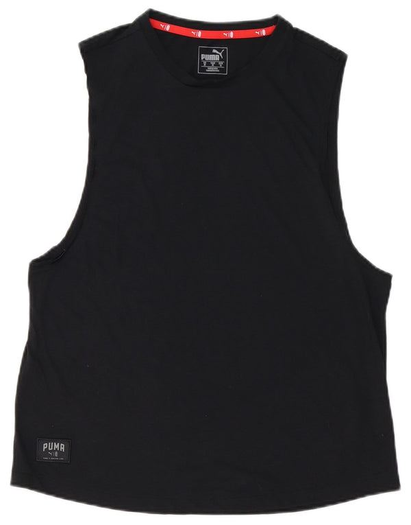 Puma Mens Vest Top Medium Black Cotton