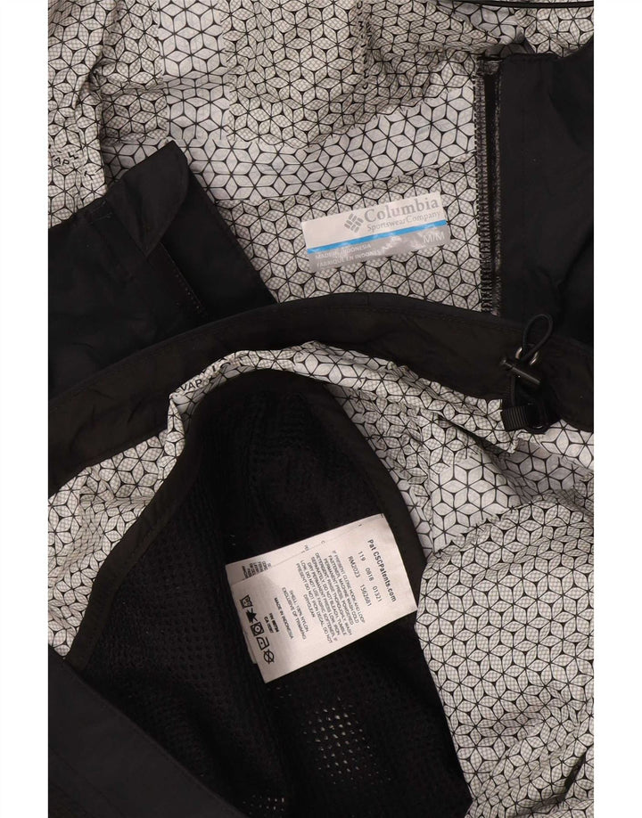 Columbia Mens Hooded Rain Jacket UK 38 Medium Black Nylon