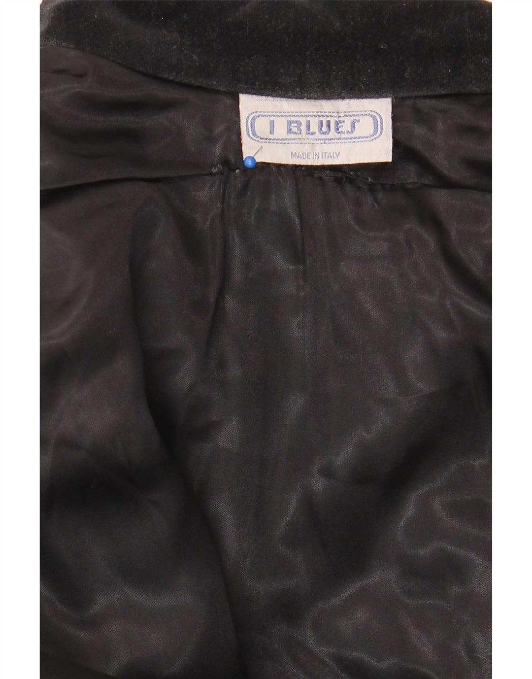i Blues Womens 3 Button Velvet Blazer Jacket UK 14 Large Black Cotton
